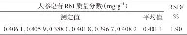 高效液相色谱法测定七味糖脉舒胶囊中人参皂苷Rb1