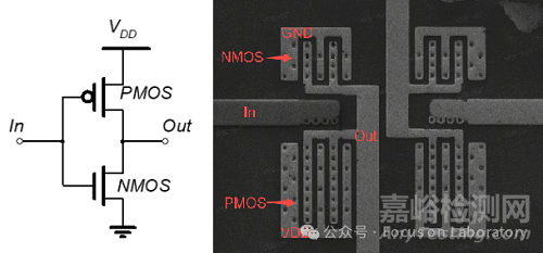 数字芯片基本电路：CMOS反相器（逆向分析）